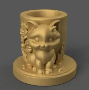 Adorable Cat planter, candy container, urn, candle holder 2