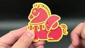 Instant Wealth Spinning Horse Bag Charm/Fridge Magnet