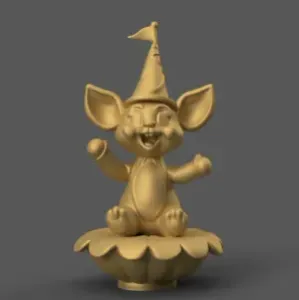 Cute Festive Bunny Figurine – 3D Printable STL Decoration