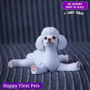 Articulated Flexi Poodle Dog Toy by Happy Flexi Pets