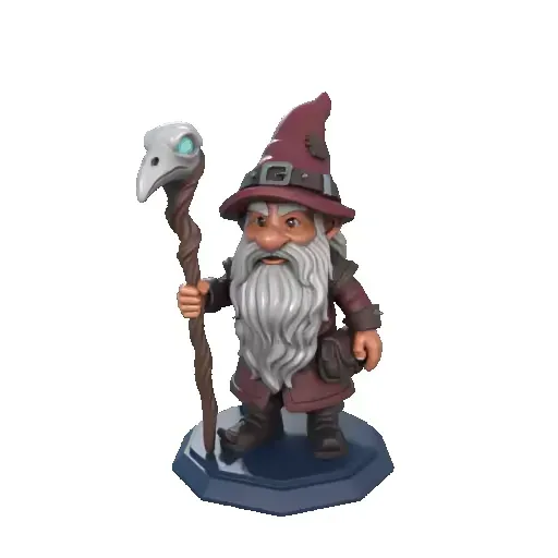 3874 Fairy Tale Gnome Color Full-Body Figurine on Base STL — Фото 3 из 5