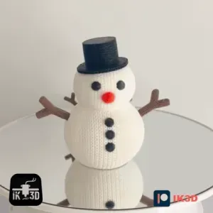 KNITTED SNOWMAN FIGURINE AND ORNAMENT - MULTIPARTS