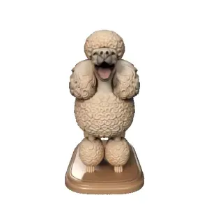 3964 Laughing Poodle Totem Full-Body 3D Model STL
