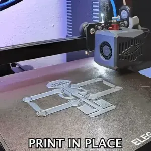Mobile Holder print in place with Gears
