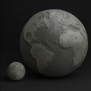 Earth–Moon Topographic Scale Model