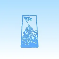Bookmark rising the flag wallart