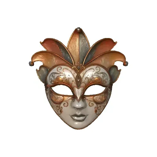 3697 Venetian Carnival Mask Color 3D Model magic STL — Фото 3 из 5