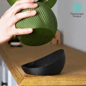 Plant Pot "Bloomcrest" | Planter STL to 3D print | Fused Pot