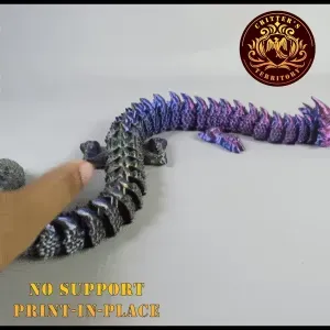 Articulated Dragon, print-in-place, No-Support