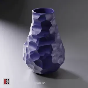 Flintstone Vase – Low Poly Stone-Inspired Decorative Vase