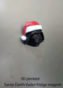 Santa Darth Vader Fridge Magnet (Print-in-Place, No Supports)