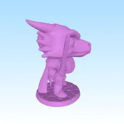 Funko style fanart D&D dragonborn knight