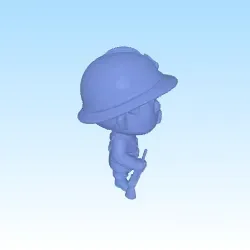 Funko fanart style french WW1 soldier Poilu