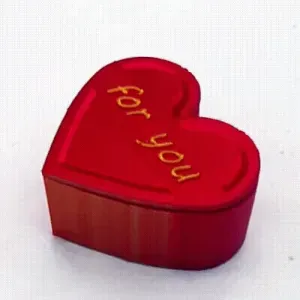 Box for a ring in the shape of a heart + any inscription.