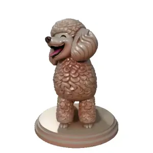 4491 Laughing Poodle Totem – Full-Body 3D Model STL DND