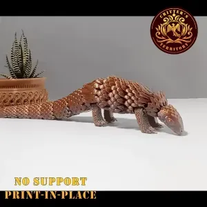 Articulated print-in-place Cute Pangolin
