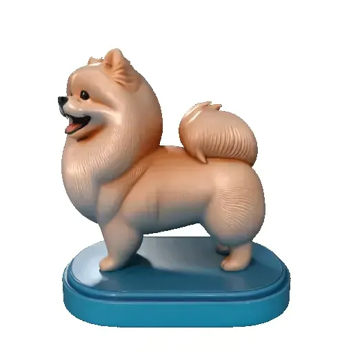 3419 Laughing Pomeranian Full-Color 3D Model STL — Image 3 of 7