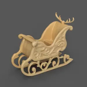 Santa Sleigh Christmas Decorations planter - vase - garden 14