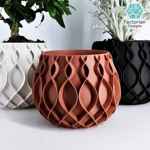Plant Pot "Bellvere" | Planter + Drain Tray STL to 3D print