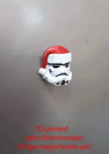 Santa Stormtrooper Fridge Magnet (Print in Place, No Supports)