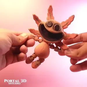 Smiling Axolotl / Ajolote PRINT-IN-PLACE WITHOUT SUPPORT