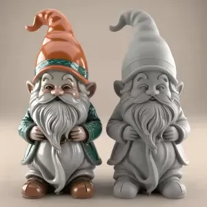 Charming Gnome 3D Model STL File for Printing