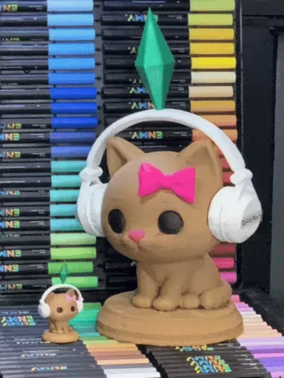 Plumbob Sims Cat Meme Figure