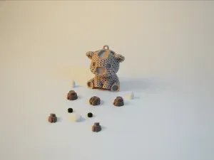 Knitted Cow Keychain