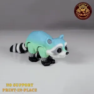 Flexi Mini Raccoon | No support | Print in Place