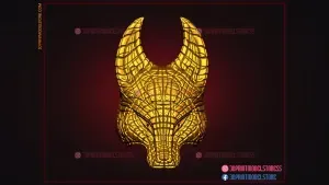Squid Game Mask - Fox Vip Mask - Kitsune Mask for Cosplay