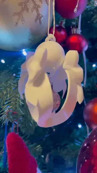 Christmas tree toy with internal space for mini-toys