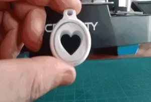 2 Circle Fidget Keychain Heart