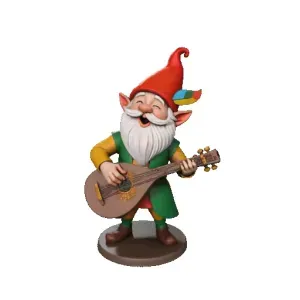 4451 Fairy Tale Gnome – Color Full-Body Figurine STL DND