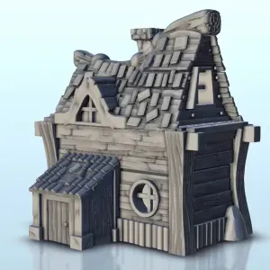 Wooden Traditional House 1 - Miniatures Warhammer Terrain