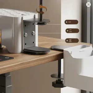bed and table side organiser with clamp fitting