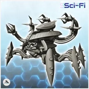 Rhistus combat robot (4) - miniatures warhammer mini RPG sce