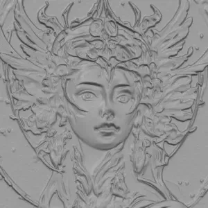 Ethereal Divine - relief sculpture