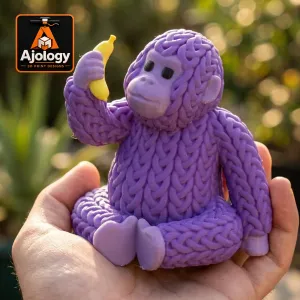 Knitted Cute Gorilla – STL & 3MF Files for 3D Printing