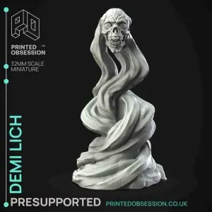 Demi Lich - Necromancer - PRESUPPORTED - 32mm Scale