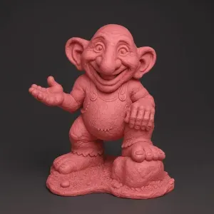 Friendly Troll Figurine – Cute Fantasy Creature | 3D