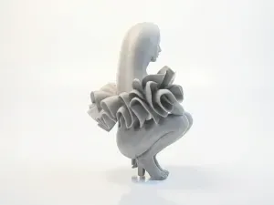 Elegant Lady Figurine Female Statue 3D Printable