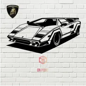 LAMBORGHINI COUNTACH - 2D WALL ART #2