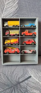 Toy Car Rack with grove for plexiglass, HotWheels, Matchbox