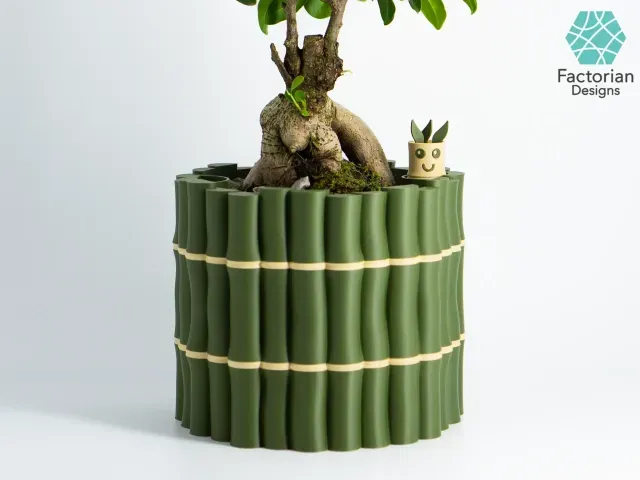 Self-Watering Plant Pot With Bamboo Buddy! Planter STL & 3MF — Фото 7 из 9