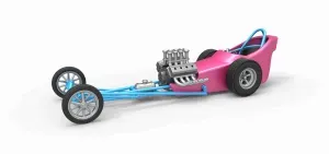 Front engine old school dragster with shell V5 Scale 1:25