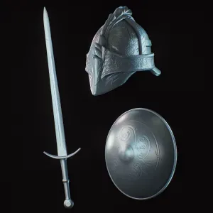Raging Wolf from Elden Ring Megapack Helmet, Shield