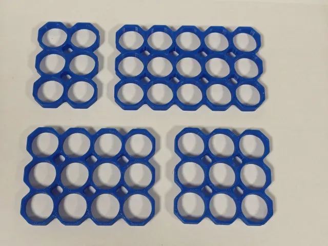 18650 Battery Spacer Grid | Octagonal (6-21 Cells) — Image 4 of 9