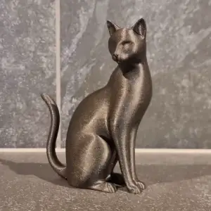Elegant figurine of a sitting cat