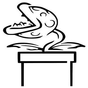 Piranha plant stencil 2
