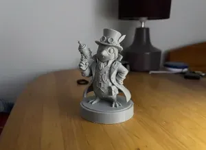 Steampunk Penguin Inventor Figurine
